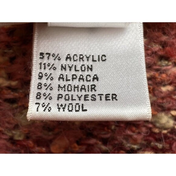 Vtg Talbots Alpaca Mohair Wool Blend Sweater Small Ombre Striped Boucle Knit - Picture 9 of 10